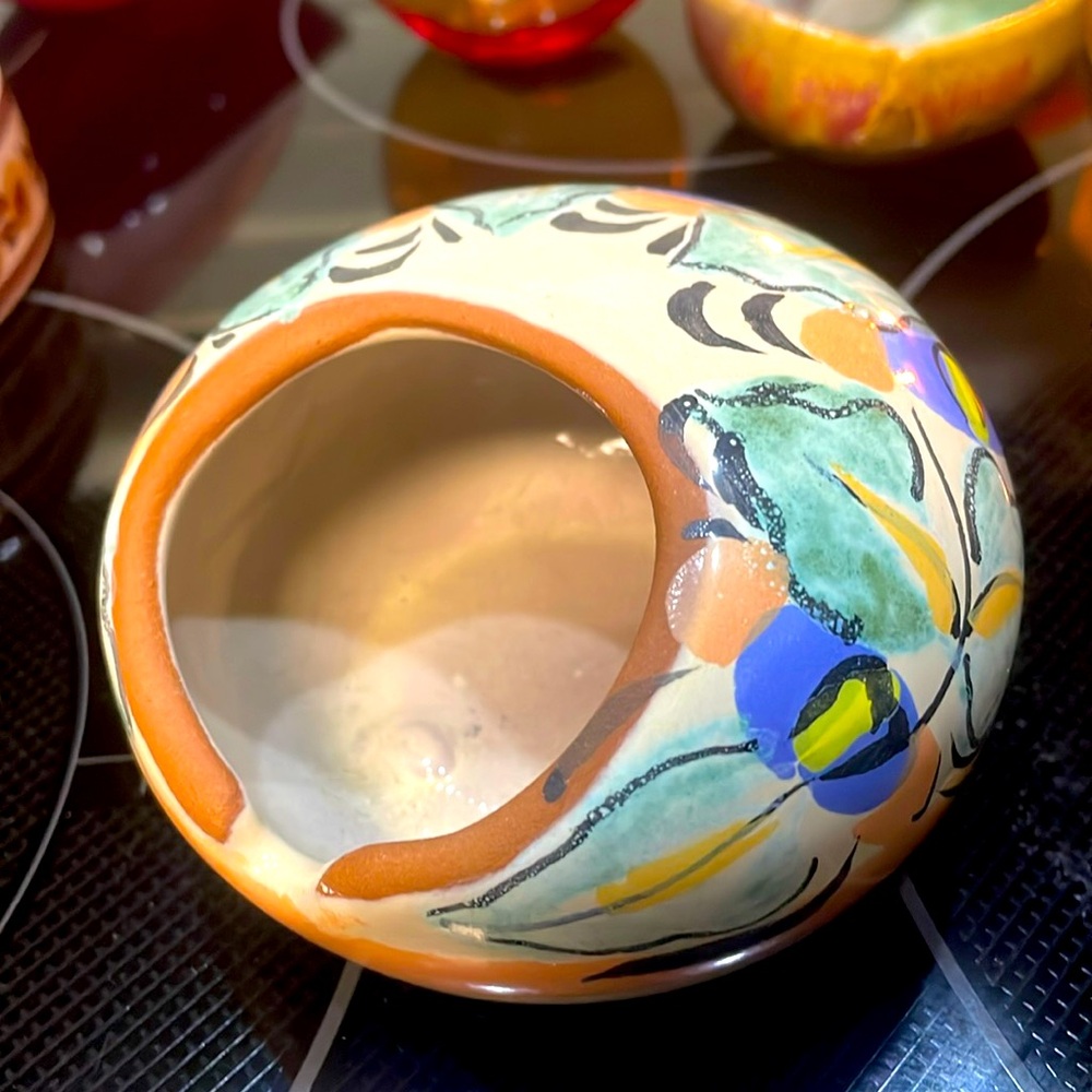 Made in Mexico Hand painted pottery ashtray
